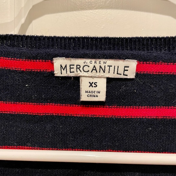 Jcrew mercantile red and black striped sweater size XS - Picture 2 of 5